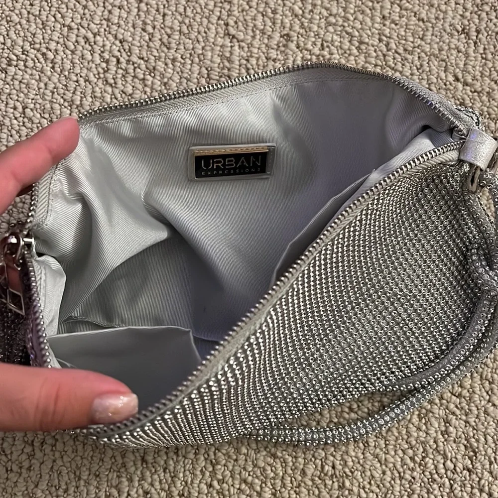 Knotted Rhinestone Mini Shoulder Bag - Picture 2 of 6